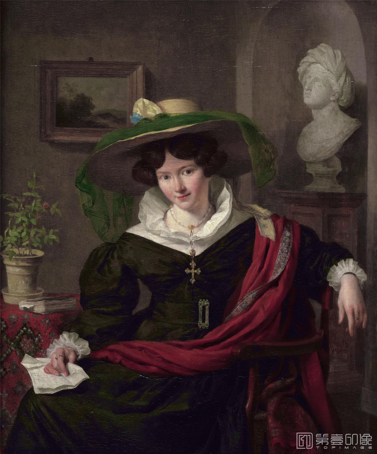 油画-国家肖像艺术博物馆-Portrait of Carolina Frederica Kerst-1773